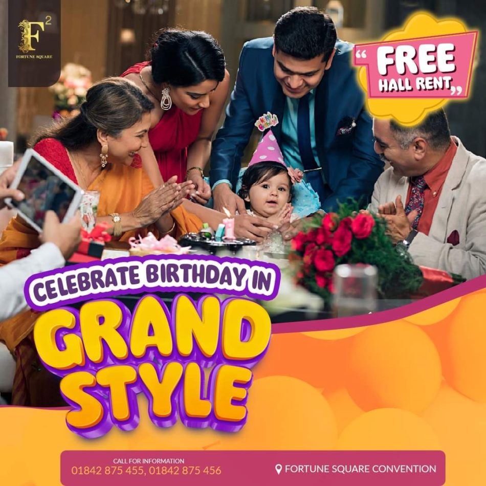 Celebrate your birthday in grand style at Fortune Square Convention and enjoy free hall rent!